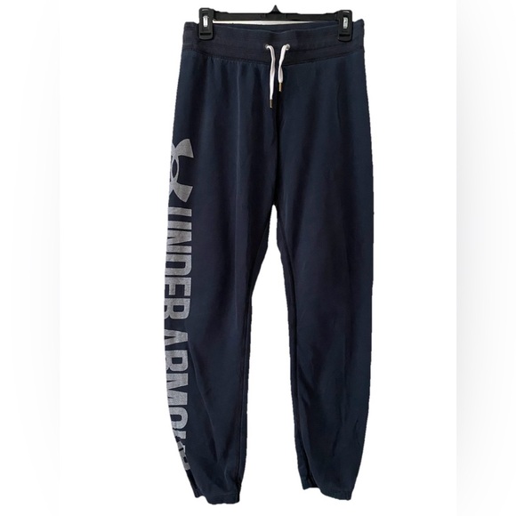 Under Armour Pants - Under Armour Navy Jogger Sweatpants with Side Logo